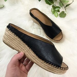 Franco Sarto Espadrille Platform Mule Sandals